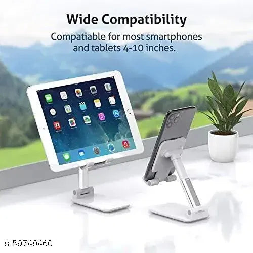 मोबाईल फोन स्टँड, अँगल उंची ॲडजेस्टेबल मोबाईल फोन होल्डर, टेबल स्टँड